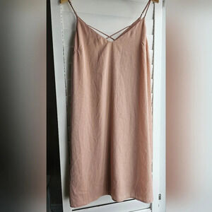 Leith Dress Spaghetti Strap  Dark Nude Straight Relaxed Fit Size L